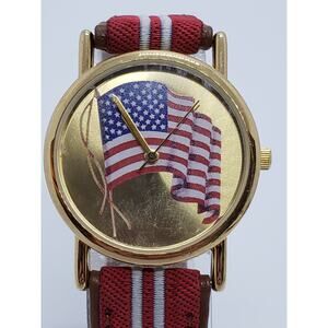 Valdawn American flag men's watch. Flag on face. F69155-1 Working watch